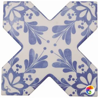 BECOLORS CROSS 13,25X13,25 DEC. STENCIL ELECTRIC BLUE