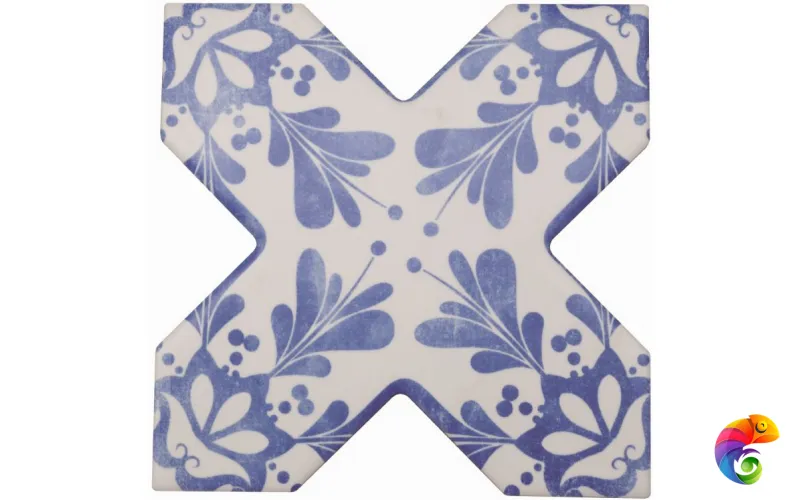 BECOLORS CROSS 13,25X13,25 DEC. STENCIL ELECTRIC BLUE