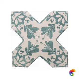 BECOLORS CROSS 13,25X13,25 DEC. STENCIL LAGOON