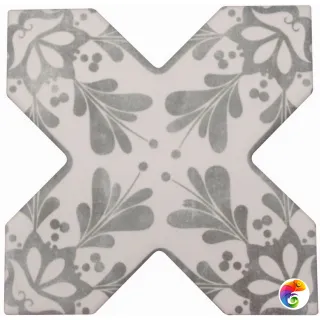 BECOLORS CROSS 13,25X13,25 DEC. STENCIL GREY