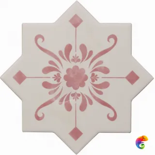 BECOLORS STAR 13,25X13,25 DEC. STENCIL CORAL