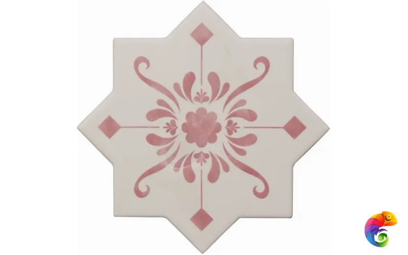 BECOLORS STAR 13,25X13,25 DEC. STENCIL CORAL