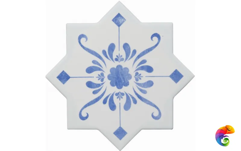 BECOLORS STAR 13,25X13,25 DEC. STENCIL ELECTRIC BLUE