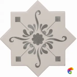 BECOLORS STAR 13,25X13,25 DEC. STENCIL GREY