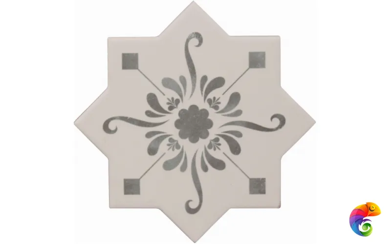 BECOLORS STAR 13,25X13,25 DEC. STENCIL GREY