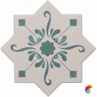 BECOLORS STAR 13,25X13,25 DEC. STENCIL LAGOON