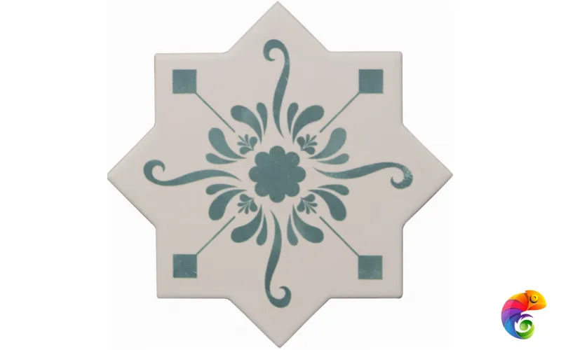 BECOLORS STAR 13,25X13,25 DEC. STENCIL LAGOON