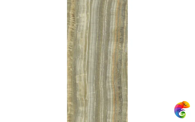 Керамогранит Ultra Onici GREEN ONYX VEIN Cut Luc. Shiny (150х75) 6mm