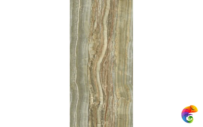 Керамогранит Ultra Onici GREEN ONYX VEIN Cut Luc. Shiny (300х150) 6mm