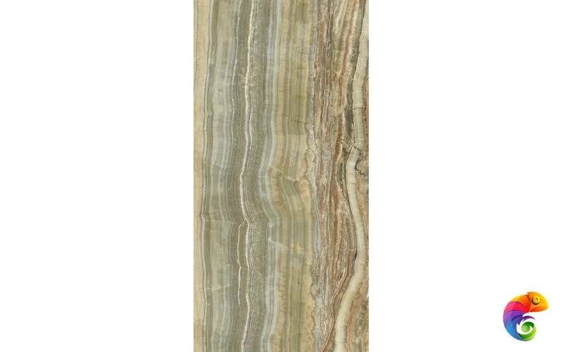 Керамогранит Ultra Onici GREEN ONYX VEIN Cut Luc. Shiny (300х150) 6mm