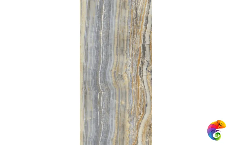 Керамогранит Ultra Onici GREY ONYX VEIN Cut Luc. Shiny (300х150) 6mm