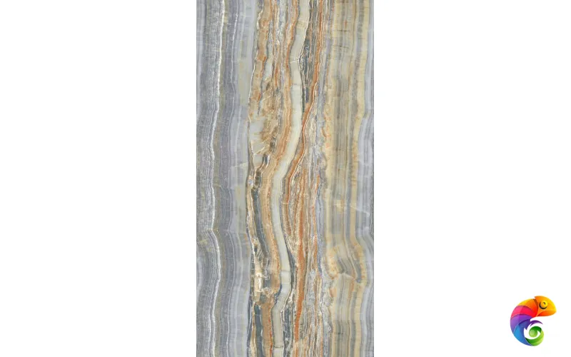 Керамогранит Ultra Onici GREY ONYX VEIN Cut Luc. Shiny (300х150) 6mm