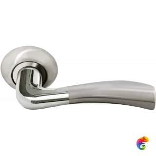 Ручка дверная RAP 19 никель белый/хром  MSK-9011389