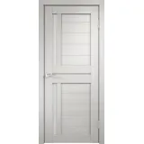 Дверное полотно Экошпон DUPLEX 12 700х2000 цвет Дуб белый стекло Лакобель белое Левое/Правое VD011825