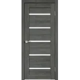 Дверное полотно Экошпон DUPLEX 800х2000 цвет Дуб шале графит стекло Лакобель белое Левое/Правое VD015828