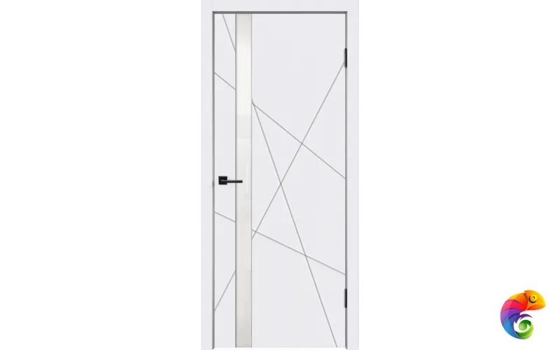 Дверное полотно Эмаль SCANDI S Z1 800х2000 цвет Белый стекло Лакобель белое Левое/Правое VD1000237