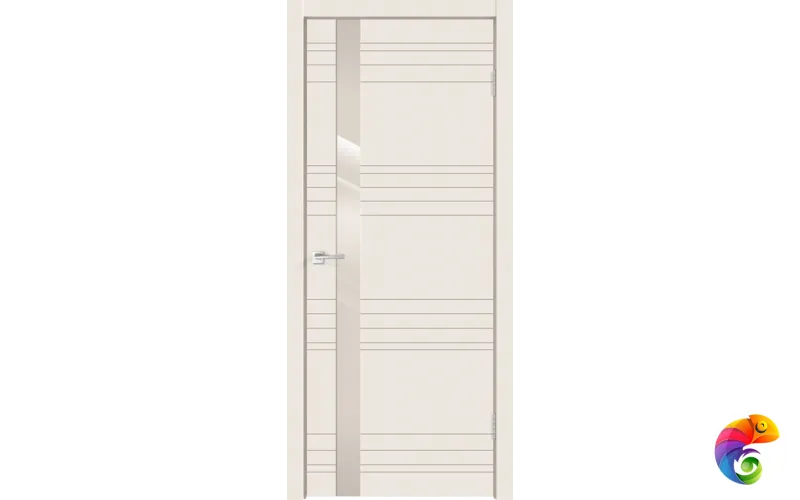 Дверное полотно Эмаль SCANDI N Z1 800х2000 цвет Слоновая кость стекло Лакобель слоновая кость Левое/Правое VD1000865