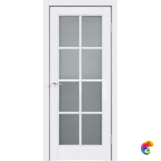 Дверное полотно Эмаль SCANDI 4V 900х2000 цвет Белый стекло Мателюкс Правое VD1002261