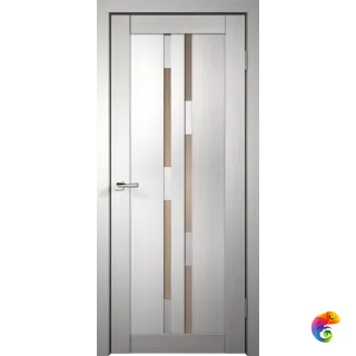 Дверное полотно 3D FLEX UNICA 7 900х2000 Цвет Белый стекло Бронза Левое/Правое VD500334