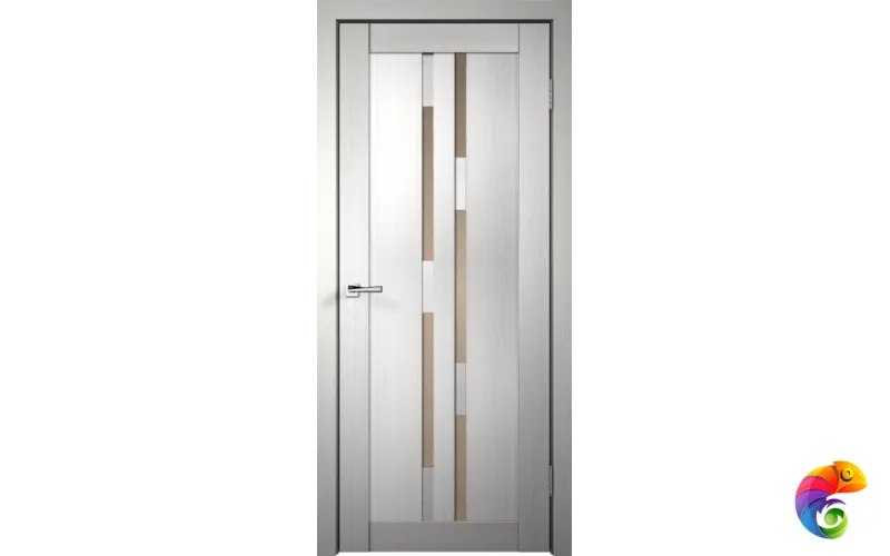 Дверное полотно 3D FLEX UNICA 7 900х2000 Цвет Белый стекло Бронза Левое/Правое VD500334