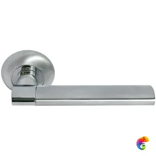 Ручка дверная "Agbar" MH-21 хром матовый/хром  MSK-9013445