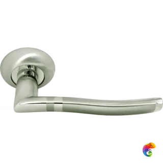 Ручка дверная RAP 3 никель белый/хром  MSK-9008769