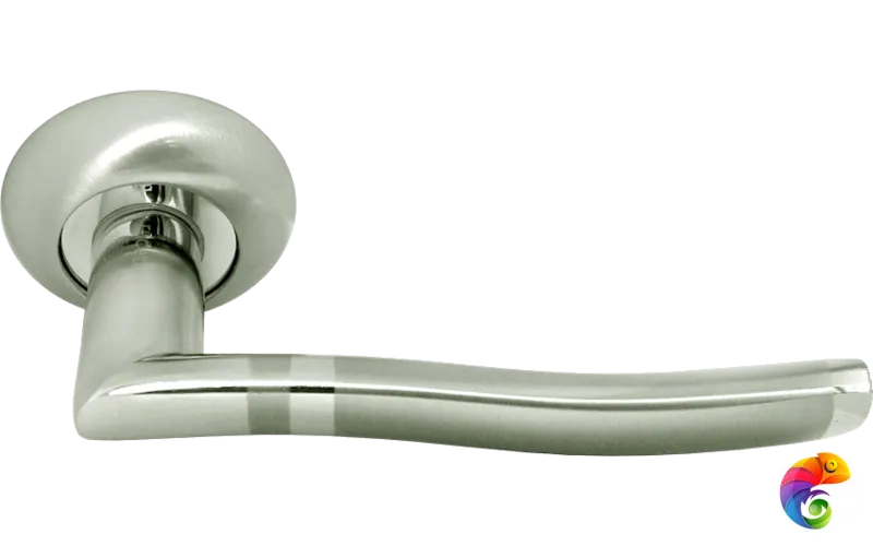 Ручка дверная RAP 3 никель белый/хром  MSK-9008769