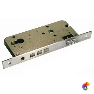 Замок под цилиндр с тремя ригелями L03 никель матовый  MSK-9008930