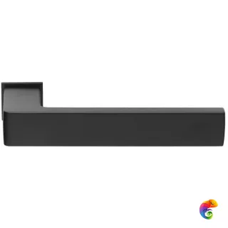 Ручка дверная, с невидимой квадратной розеткой HORIZONT-SM черный  MSK-9012732