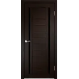 Дверное полотно Экошпон DUPLEX 2 600х2000 цвет Венге стекло Лакобель черное Левое/Правое VD011502