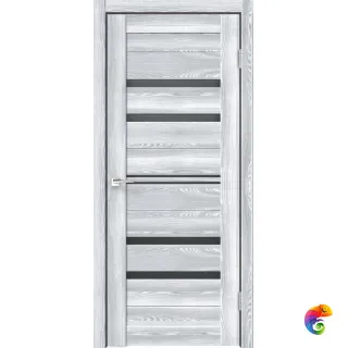 Дверное полотно Экошпон XLINE 6 800х2000 цвет Клён айс стекло Мателюкс Графит Левое/Правое VD016382