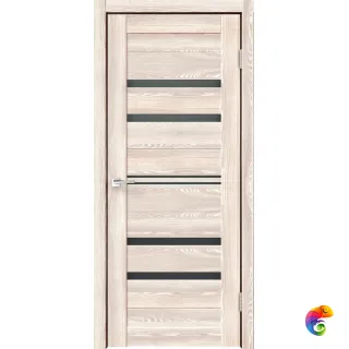 Дверное полотно Экошпон XLINE 6 600х2000 цвет Клён крем стекло Мателюкс Графит Левое/Правое VD016384