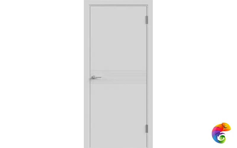 Дверное полотно Эмаль Scandi 3D 8 600х2000 цвет Светло-серый Левое/Правое VD1005148