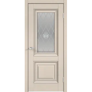 Дверное полотно SoftTouch SoftTouch ALTO 7 800х2000 цвет Ясень капучино структурный стекло КРИСТАЛЛ серебро Левое/Правое VD1030085