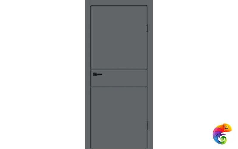Дверное полотно EMALUX TECHNO BLACK H2 600х2000 цвет Вулкан Левое/Правое VD1300293