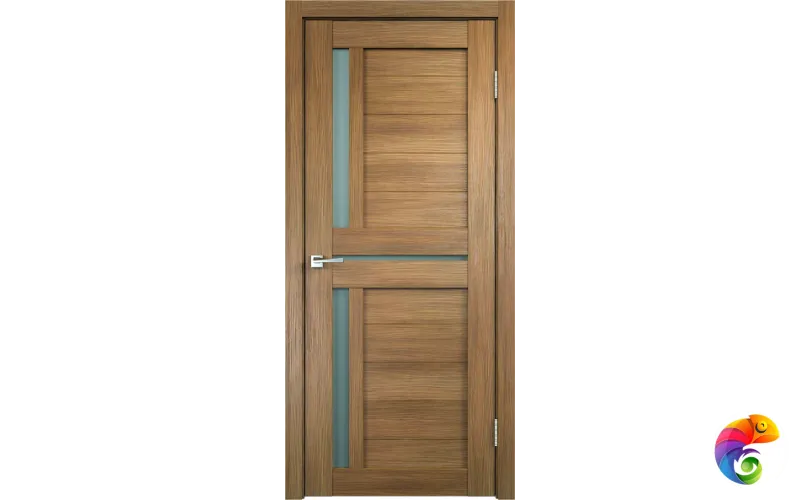 Дверное полотно Экошпон DUPLEX 3 600х2000 цвет Дуб золотой (арт. 14012) стекло Мателюкс Левое/Правое VD161560