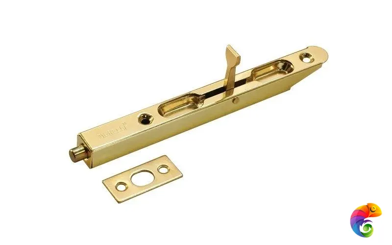 Шпингалет торцевой, скругленный OL160 золото  MSK-9010642