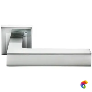 Ручка дверная "Dominion" MH-40 хром матовый/хром  MSK-9011392