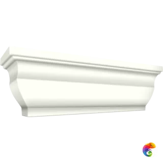 Погонаж Карниз Экошпон цвет Молочный Эмалит 910 (700)  VD067154