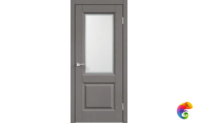 Дверное полотно SoftTouch SoftTouch ALTO 6 600х2000 цвет Ясень грей структурный стекло Мателюкс, контур №1 Левое/Правое VD1030060