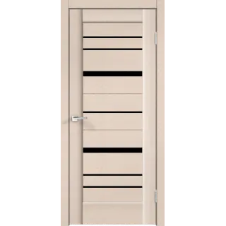 Дверное полотно SoftTouch SoftTouch PREMIER 22 900х2000 цвет Ясень капучино структурный стекло Лакобель черное Левое/Правое VD1035609