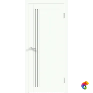Дверное полотно EMALUX XLINE 8 800х2000 цвет Белый Опал стекло Мателюкс Левое/Правое VD1290227
