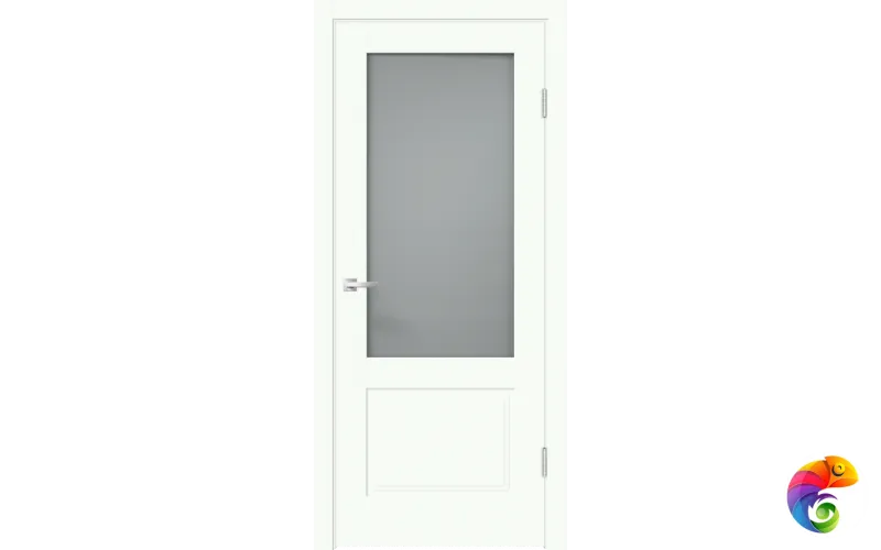 Дверное полотно EMALUX ALTO 22 2V 700х2000 цвет Белый Опал стекло Мателюкс Левое/Правое VD1291645