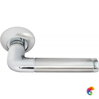 Ручка дверная RAP 2 никель белый/хром  MSK-9008771