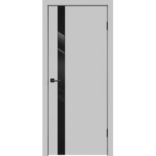 Дверное полотно Эмаль SCANDI 1 Z1 700х2000 цвет Светло-серый стекло Лакобель черное Левое/Правое VD1001694