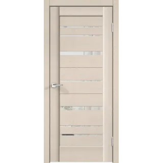 Дверное полотно SoftTouch SoftTouch PREMIER 22 800х2000 цвет Ясень капучино структурный стекло Зеркало с двух сторон Левое/Правое VD1035180