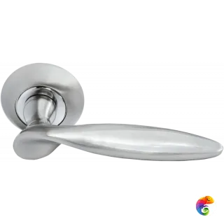 Ручка дверная "Купол" MH-09 никель белый  MSK-9010637