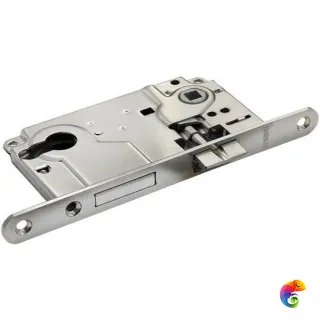 Замок с ригелем под ключевой цилиндр L1885 никель матовый  MSK-9011251