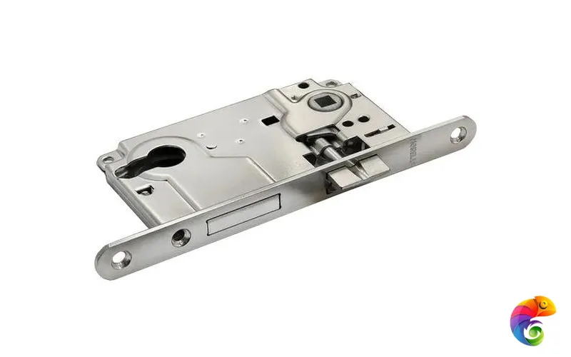 Замок с ригелем под ключевой цилиндр L1885 никель матовый  MSK-9011251