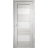 Дверное полотно Экошпон DUPLEX 5 700х2000 цвет Дуб белый стекло Лакобель белое Левое/Правое VD011205